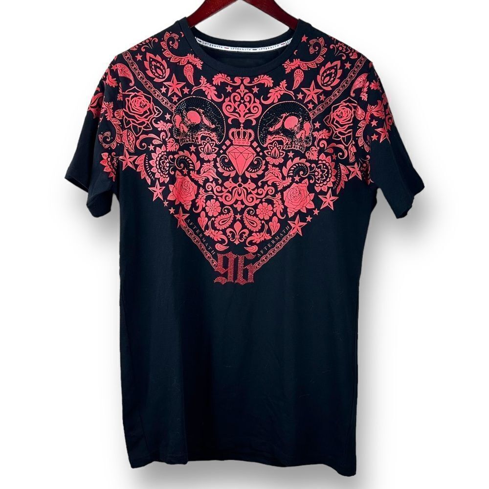 Aftermath red and black skull men’s size M